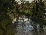 Fritz Thaulow On the Banks painting